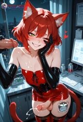 2boys ai_generated anal anal_sex balls cat_ears cat_tail crossdressing cum cum_inside evil_grin evil_smile femboy flat_chest floating floating_heart gay gay_male gay_sex gloves green_eyes grin handjob high_resolution highres ilfb masturbation moon moonlight more_at_source night one_eye_closed orgasm orgasm_face original original_character otoko_no_ko red_eyes red_hair solo solo_focus standing testicles thigh_highs thighhighs thighs trap window yaoi