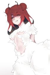 1girls antennae_(anatomy) beastiez beribug black_sclera breasts bug bug_girl female indie_virtual_youtuber ladybug_humanoid monster_girl red_eyes red_hair sumiyachi tits underboob virtual_youtuber vtuber
