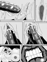 areolae arm_gloves black_and_white bondage clenched_teeth comic cum cum_in_pussy cum_inside dangerbabecentral domino_mask esha_the_thief female flower flowers gloves heels high_heels long_gloves long_hair mask masked mister_x_(artist) plant rape sketch tagme tentacle tentacle_sex vaginal vines