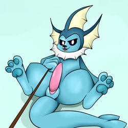 1boy 2019 3_toes animal_genitalia animal_penis ass belly big_penis blue_background blue_fur canine domination eeveelution erection feet feral fins frill furry genital_slit half-closed_eyes holding huge_ass leash leash_pull looking_at_viewer male male_only nintendo nude pawpads paws penis petplay pokémon_(species) pokemon pokemon_rgby pov presenting purple_eyes roleplay rope simple_background sirpsycho sitting slit smile solo spread_legs spreading tail tapering_penis thick_thighs vaporeon video_games wide_hips