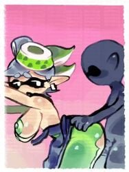 1boy 1girls animated anus areolae ass berkdolg breasts cephalopod cephalopod_humanoid cum cum_in_pussy cum_inside domino_mask gradient_hair green_nipples humanoid inkling inkling_boy marie_(splatoon) musi_cassie nintendo nipples pantyhose penis penis_in_pussy pussy ripped_pantyhose sex sex_from_behind sharp_teeth sound splatoon splatoon_(series) tagme tentacle_hair two-tone_hair video