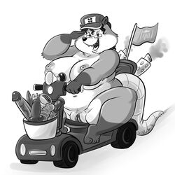 /trash/ 4chan anthro areola baseball_cap basket belly big_areola big_belly big_breasts breasts canine_dildo clitoris dildo driving equine_dildo eyelashes eyewear female flag glasses greyscale hat horn_(musical_instrument) lonbluewolf long_tail looking_at_viewer mammal marsupial mobility_scooter monochrome nipples nude obese obese_female open_mouth opossum overweight overweight_female penetrable_sex_toy plump_labia pubes pussy scooter sex_toy simple_background sitting smile solo tire tongue trish_(4chan) vehicle virginia_opossum white_background