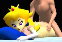 3d 3d_(artwork) 3d_model 3d_render ai_generated bed boots bottomless_female buttjoblove grinding head_rest huge_ass leaning leaning_forward low-poly lowpoly lowres mario_(series) massive_ass n64 naked_male on_bed on_stomach outercourse penis penis_between_ass pillow pixelated princess_peach prone prone_bone prone_position small_penis straddling super_mario_64