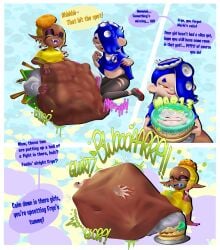 ass_expansion breast_expansion burp burping cake callie_(splatoon) deep_cut_(splatoon) digested digested_prey digestion digestion_noises frye_(splatoon) frye_onaga malachi mar13_day marie_(splatoon) multiple_prey nintendo same_size_vore shiver_(splatoon) shiver_hohojiro soft_vore splatoon splatoon_(series) splatoon_3 squid_sisters struggling struggling_prey unwilling unwilling_prey unwilling_vore vore vore_belly weight_gain