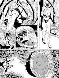 arm_gloves bikini black_and_white comic dangerbabecentral dodge domino_mask esha_the_thief female flower flowers gloves heels high_heels long_gloves long_hair mask masked mister_x_(artist) plant rape sketch tagme tentacle tentacle_sex