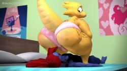 2girls 3d 3d_animation alphys animated anthro ass blue_skin chubby chubby_female facesitting female female/female female_only freckles huge_ass imminent_facesitting looking_back mp4 skunkdude13 sound tagme tail thick_thighs undertale undyne video yellow_skin yuri