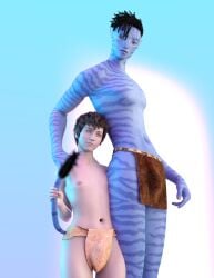 3d 3d_(artwork) 3d_model 3d_render alien alien_boy anthro avatar bellybutton blue_background blue_skin boy boyfriends daz3d daz_studio deep_navel felix_(zazkinkart) femboy feminine_male feminine_pose gay gay_couple height_difference holding_tail holding_tail_up human human/anthro james_cameron's_avatar looking_up_at_another looking_up_at_partner na'vi navel_fetish norvok_(zazkinkart) oc original_character pandora_avatar short_male shorter_male size_difference slim slim_male tail taller_male twink very_tall very_tall_male yaoi zazkinkart