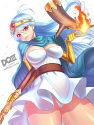 1girls big_breasts blue_hair breasts casting_spell dragon_quest dragon_quest_iii female long_hair panties pantyshot pantyshot_(standing) red_eyes sage_(dq3) skirt_up underwear upskirt very_long_hair white_panties white_underwear yapo_(croquis_side)