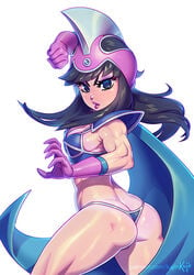 1girls abs armor ass ass_cleavage back big_ass bikini bikini_armor black_hair blue_eyes breasts butt_crack cape chichi chichi's_armor chichi's_helmet cleavage dragon_ball dragon_ball_(classic) dragon_ball_(series) dragonball eyeshadow female female_only gloves helmet hourglass_figure human kajinman lipstick long_hair looking_at_viewer looking_back makeup muscles muscular muscular_female panties sideboob small_breasts solo standing teenager text thick_thighs url watermark white_background wide_hips