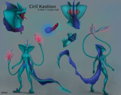 ciril_kastion cobra cum dsw7 fangs glowing glowing_cum long_tail male male_only paws penis reptile scalie slivian snake standing tentacle unusual_cum