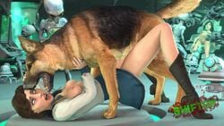 2girls 3d alien all_the_way_through ambiguous_gender anal animated areolae bestiality bioshock bioshock_infinite blue_eyes breasts brown_hair canine crossover dog drooling elizabeth_comstock experiment feet fellatio female female_kissing_feral female_on_feral feral french_kiss german_shepherd grey_skin human human_on_feral implied_sex interspecies kissing laboratory larger_female licking licking_face machine male nipples no_sound open_mouth oral paws penetration pussy rape restrained saliva sectoid shiftop size_difference small_breasts source_filmmaker spread_legs straight teeth tentacle tentacle_bulge tentacle_sex text tongue tongue_out video watermark x-com xcom_enemy_unknown zoophilia