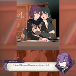 1futa 3d 4girls animated arm_around_partner ashgon balls behind_the_counter bernadetta_von_varley bike_shorts blue_eyes blue_hair blush bookcase boots bouncing_breasts breast_grab byleth_(fire_emblem) byleth_(fire_emblem)_(female) cum_in_pussy cum_inside cum_on_clothes cum_pool desk dorothea_arnault duo duo_focus edelgard_von_hresvelg female fire_emblem fire_emblem:_three_houses futa_on_female futanari garreg_mach_monastery_uniform grey_eyes group hidden hidden_sex high_heel_boots indoors light-skinned_futanari light_skin medium_hair mitygon mostly_nude no_sound pantyhose petra_macneary purple_hair reverse_cowgirl_position short_hair shorts sound_request stealth_sex student tagme teacher teacher_and_student testicles text_box torn_clothes torn_shorts vaginal_penetration video