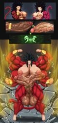 abs alternate_muscle_size caulifla diphallia diphallism dragon_ball dragon_ball_super futanari hazel_iic hyper_muscles intersex kale kefla multi_arm multi_genitalia multi_limb multi_penis muscle_growth muscles muscular muscular_futa penis