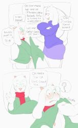 absurd_res anthro blush boss_monster_(undertale) bovid caprine clothed clothing clothing_lift deltarune dominant dominant_female duo english_text female femboy fur genitals goat hi_res hiding_erection horn kinkykong male mammal no_underwear ralsei robe shirt shirt_lift submissive submissive_male text topwear toriel undertale_(series) white_body white_fur