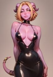 ai_generated collar draenei ion latedx latex_dress skintight world_of_warcraft