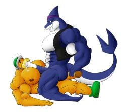 abs bad balls bandana biker blowjob blue blue_and_white_skin blue_shark chest cock cut dick feet fin foreskin hammer_bro hammer_bros. koopa makeembig male mario_(series) mario_bros muscles muscular naked nintendo nipples non-human non-human_only nude pecs penis shark super_mario_bros. tail teeth tex_nauticus_(keto_arctic_wolf) uncut veins vest