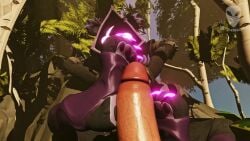 animated anthro bear_girl feet feet_fetish feet_focus feet_on_penis female female_focus foot_fetish foot_play footjob forest fortnite fortnite:_battle_royale furry furry_female outdoors outside pawjob pawpads paws raven_team_leader soles tagme toe_beans toes video wasplit