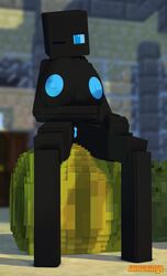 3d big_breasts black_skin blue_eyes enderman enderwoman endie_(mutantnight) female iamcringe melon minecraft monster monster_girl nude outside spread_legs tagme