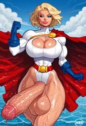 ai_generated big_breasts big_penis futa_only futanari gwee huge_cock kara_danvers kara_zor-el large_breasts power_girl