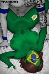 ai_generated brazil_(countryhumans) brazilian female green_skin male platita1983 sex tagme uruguay_(countryhumans)