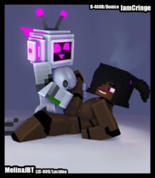 2girls 3d android big_breasts brown_body character d460b/denice female female_only iamcringe lesbian lic-009/lucinda_(melinajbt) lucinda melinajbt mine-imator minecraft nude purple_eyes robot_girl sex sex_doll tagme tribadism white_body yuri