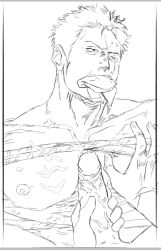 male male_focus male_only one_piece roronoa_zoro smokerichi solo_male tagme