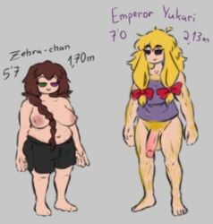 1futa 1girls bbw big_balls big_breasts big_penis bnuyafterdark futanari hairy hairy_armpits hairy_balls hairy_chest hairy_futanari hairy_legs milf oc reference_sheet size_difference stretch_marks touhou yukari_yakumo