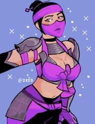 boob_window edenian female female_focus female_only masked masked_female midway midway_games mileena mileena_(mk11) mortal_kombat mortal_kombat_11 netherrealm_studios pink_clothes pink_clothing tarkatan tarkatan_eyes warner_bros warner_bros._games warner_brothers zxid