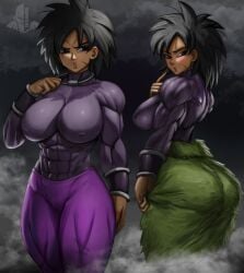 1girls abs ass back_muscles biceps big_ass big_breasts black_hair breasts broly_(dragon_ball_super) bubble_butt clothing dragon_ball dragon_ball_super elitenappa facial_scar fat_ass female female_only female_saiyan huge_ass large_ass muscular muscular_female nipple_bulge rule_63 saiyan scar solo thick_ass thick_thighs thunder_thighs tight_clothing wide_hips