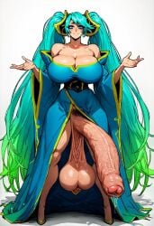 ai_generated big_penis futanari gwee huge_cock large_breasts league_of_legends