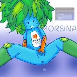 1cuntboy 2016_rio_olympics :p among_us_reference blue_skin cuntboy flora_fauna intersex leaf_hair mascot masturbation moreina_star olympic_mascot olympics plant pussy self_upload spreading_pussy tom_(mascot) watermark