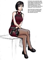 1girls ada_wong ada_wong_(caroline_ribeiro) asian capcom comic female female_only hentai_cook resident_evil resident_evil_2 solo