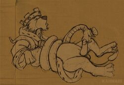 disney lion male_only oral_sex penis prince_john robin_hood_(disney) sir_hiss snake