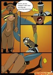 alien alien_girl arthur_light bumblebee_(dc) comic comics-toons.com dark-skinned_female dark_skin dc_comics dr_light karen_beecher nipples okunev pussy rapist rapist_official straight_hair teen_titans