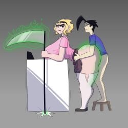 1boy1girl aged_up ambiguous_penetration ass_bounce ass_expansion ass_grab bigdad black_magic black_shoes blonde_hair bouncing_ass bouncing_breasts breasts brown_skirt cartoon_network dib_membrane edbeast expansion female giant_ass giant_breasts green_fire invader_zim latino latino_male latino_male_white_female male mandy_(billy_and_mandy) no_nose noseless partially_clothed penetration pink_shirt sex short_hair size_transformation the_grim_adventures_of_billy_and_mandy thick_ass thick_thighs thighs transformation white_female white_panties