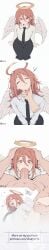 2boys ai_generated anal androgynous angel angel_devil_(chainsaw_man) angel_wings balls black_jacket black_necktie blush bra business_suit chainsaw_man collared_shirt comic comic_page cum devil dizzyarts english_text erection feathered_wings feathers femboy feminine_male feminization formal gaping gaping_anus halo hand_on_hip holding holding_weapon instant_loss jacket large_penis male male_focus male_only multiple_boys multiple_males necktie nipples nude open_mouth orange_eyes orange_hair otoko_no_ko pants penis penis_size_difference pink_hair red_eyes red_hair sex shirt shirt_tucked_in short_hair shorts sissy stomach_bulge strangling suit testicles tongue tongue_out trap twink uncensored weapon white_shirt white_wings wings yaoi