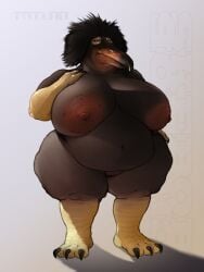 3_fingers 3_toes absurd_res anthro areola avian band1tnsfw belly big_areola big_belly big_breasts big_nipples bird black_hair breasts brown_body dark_areola digital_drawing_(artwork) digital_media_(artwork) feet female female_anthro fingers furry furry_only garbage gourd grey_eyes hair hi_res huge_breasts mature_anthro mature_female meme messy_hair montgomery_glands nipples nude nude_anthro nude_female overweight overweight_anthro overweight_female pinup portrait pose shitpost simple_background skebob solo thick_thighs toes wide_hipped_anthro wide_hipped_female wide_hips