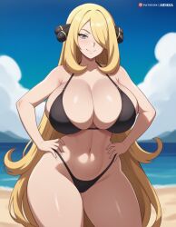 cynthia (pokemon) from pokemon by arikea