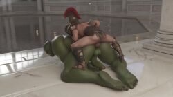 2boys anal anal_penetration anal_sex animated armor armored_male ass bald bald_male balls big_ass big_butt big_cock big_penis butt clothed clothed_male clothing cock from_behind gay gay_sex gladiator gladiator_sandals green-skinned_male green_skin helmet human human_male humanoid indoors larger_male light-skinned_male light_skin male male/male male_only muscular muscular_male naked naked_male no_sound nude nude_male orc orc_male penetration penis sandals short_playtime shorter_than_10_seconds shorter_than_5_seconds size_difference small_dom_big_sub smaller_human smaller_male spread_legs tagme testicles thick_thighs thighs video volt10000