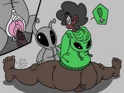 1boy 5_toes ass backsack barefoot big_ass black_hair blush bottomless bottomless_male dark-skinned_male dark_skin exclamation_point feet fleshlight from_behind glasses grey_background hoodie hoodie_only imminent_penetration looking_at_viewer looking_back male male_only mole mole_under_mouth original original_character penis plushie shocked short_hair signature simple_background sitting sweatdrop testicles thick_thighs thighs toes toni_oni vein veiny_penis wearing_glasses zipper zipper_down