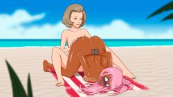 2girls ahe_gao anoneysnufftan applying_sunscreen asphyxiation ass beach beach_towel blue_blush blurry_background blush blushing_profusely breasts embarrassed embarrassed_nude_female eyes_rolling_back face_down_ass_up female female_only fire_emblem green_eyes hair_ornament hands_tied_behind_back humiliation imminent_death killer_lotion lala_satalin_deviluke lotion manuela_casagranda mascara_tears massage mind_break murder nude nude_beach oil oiled orgasm peril pink_hair punishment rubbing sand shiny_skin sinfulline snuff suffocation summer sunbathing sunscreen tan tanned tanned_female tanned_skin tied to_love-ru tongue_out towel