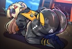 1girls ai_generated ass ass_clap ass_clapping cloud115599 female female_focus female_only hoyoverse huge_ass looking_at_viewer looking_back looking_back_at_viewer mihoyo novelai shaking shaking_ass smile smiling smiling_at_viewer solo solo_female solo_focus thick thick_ass thick_thighs trigger_(zenless_zone_zero) twerk twerking zenless_zone_zero