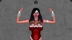 3d 3d_(artwork) 3d_animation 3d_model 3d_render animated armband arms_bound arms_up artist_name black_hair blank_expression blank_eyes blank_stare blue_eyes boots bound bracelet breasts choker clavage eyeshadow female female_only heel_boots heels heroine heroine_in_trouble hypnosis large_breasts leotard lipstick makeup mind_control no_irises no_pupils red_lipstick resisting resisting_mind_control the-hypnoman thick_thighs thigh_gap thighs wide_hips wonder_woman wonder_woman_(series)