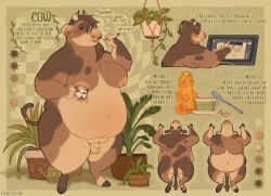 1other ambiguous_gender balls breasts chubby cowcollar nonbinary nude obese penis tagme