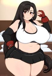 ai_generated chubby final_fantasy final_fantasy_vii hotel_room huge_breasts tifa_lockhart