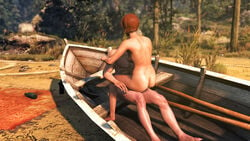 1boy 3d barefoot beach boat breasts cd_projekt_red cowgirl_position female geralt_of_rivia nipples red_hair scar shani the_witcher the_witcher_(series) the_witcher_2 the_witcher_3:_wild_hunt white_hair xpsfm