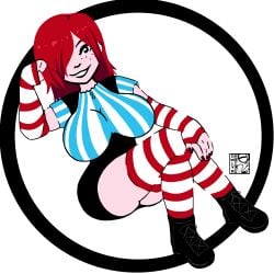 breasts fast_food female female_focus female_only logo owlyn red_hair wendy's wendy_thomas