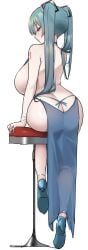 ass ass_cleavage bags_under_eyes bangs bare_back bare_legs bare_shoulders bare_thighs big_ass big_breasts blue_eyes branding_mark breasts breasts_bigger_than_head breasts_out butt_crack depressed dress empty_eyes eye_bags female female_focus female_only hatsune_miku heels high_heels huge_breasts large_ass large_breasts long_hair looking_back nago_purin nail_polish open_back open_clothes open_dress painted_nails panties pose round_ass sagging_breasts sideboob sitting skimpy skimpy_bikini skimpy_clothes skimpy_dress skimpy_outfit skimpy_panties smile solo solo_female solo_focus string_bikini string_panties teal_hair thong thong_bikini thong_panties twintails underboob vocaloid voluptuous voluptuous_female white_background