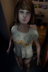 1girls 3d blender brown_hair enigmaj female female_focus female_only life_is_strange light-skinned_female looking_at_viewer max_caulfield shirt shorts solo_female