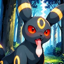 ai_generated condom condom_in_mouth filled_condom pokemon pokemon_(species) umbreon